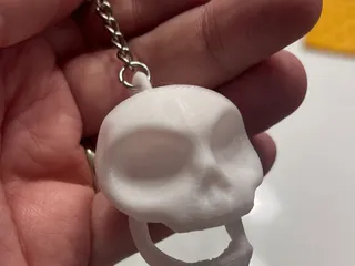 Skull Keychain with Moving Jaw by joemag3D | Download free STL