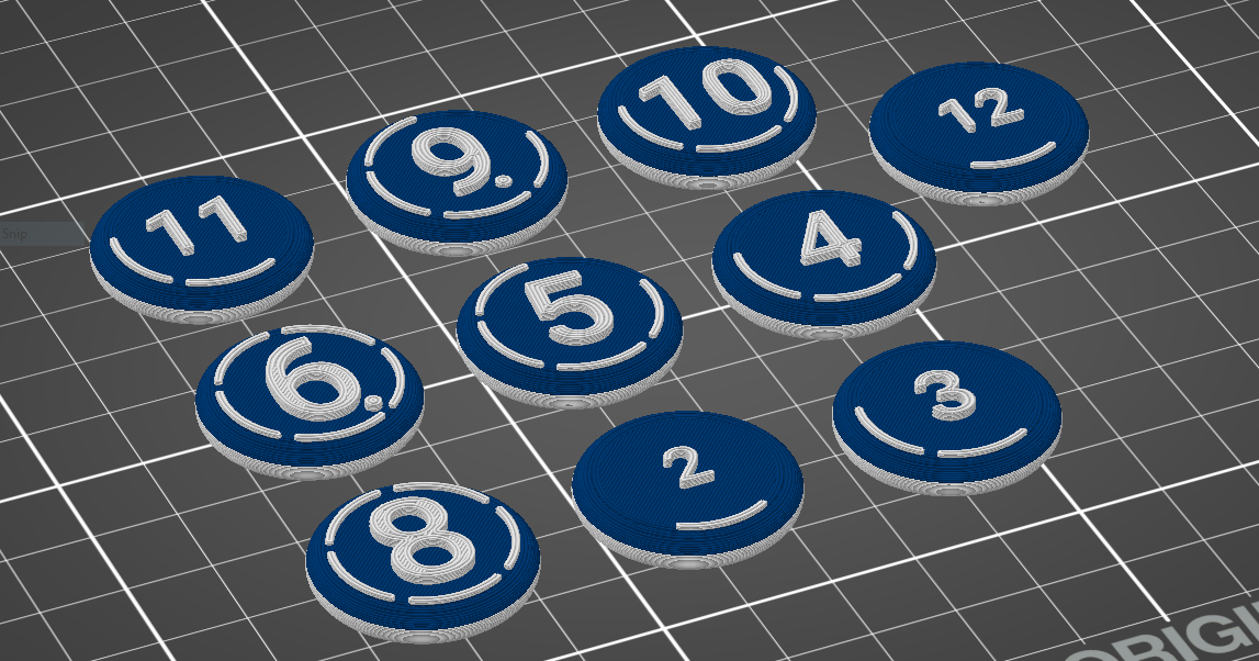 Rounded Numbers for Catan - Style 3 by Real 3D Prints | Download free ...