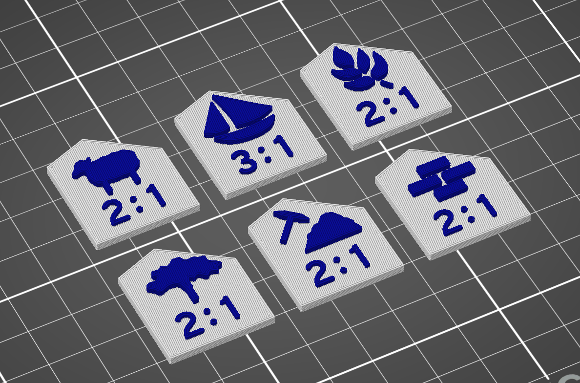 Harbors Ports for Catan - Style 1 by Real 3D Prints | Download free STL ...