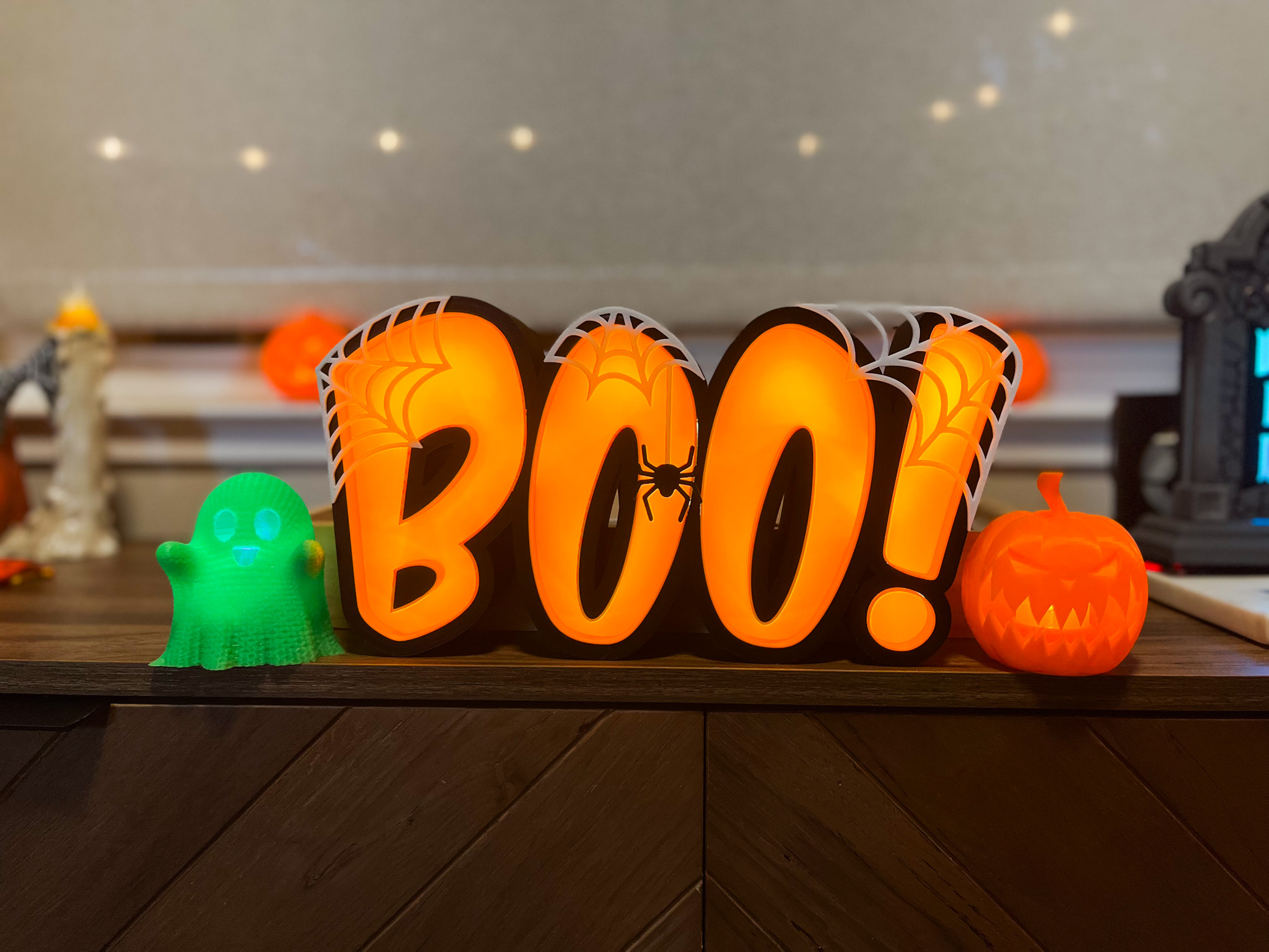 BOO! 3D Halloween Lightbox Display