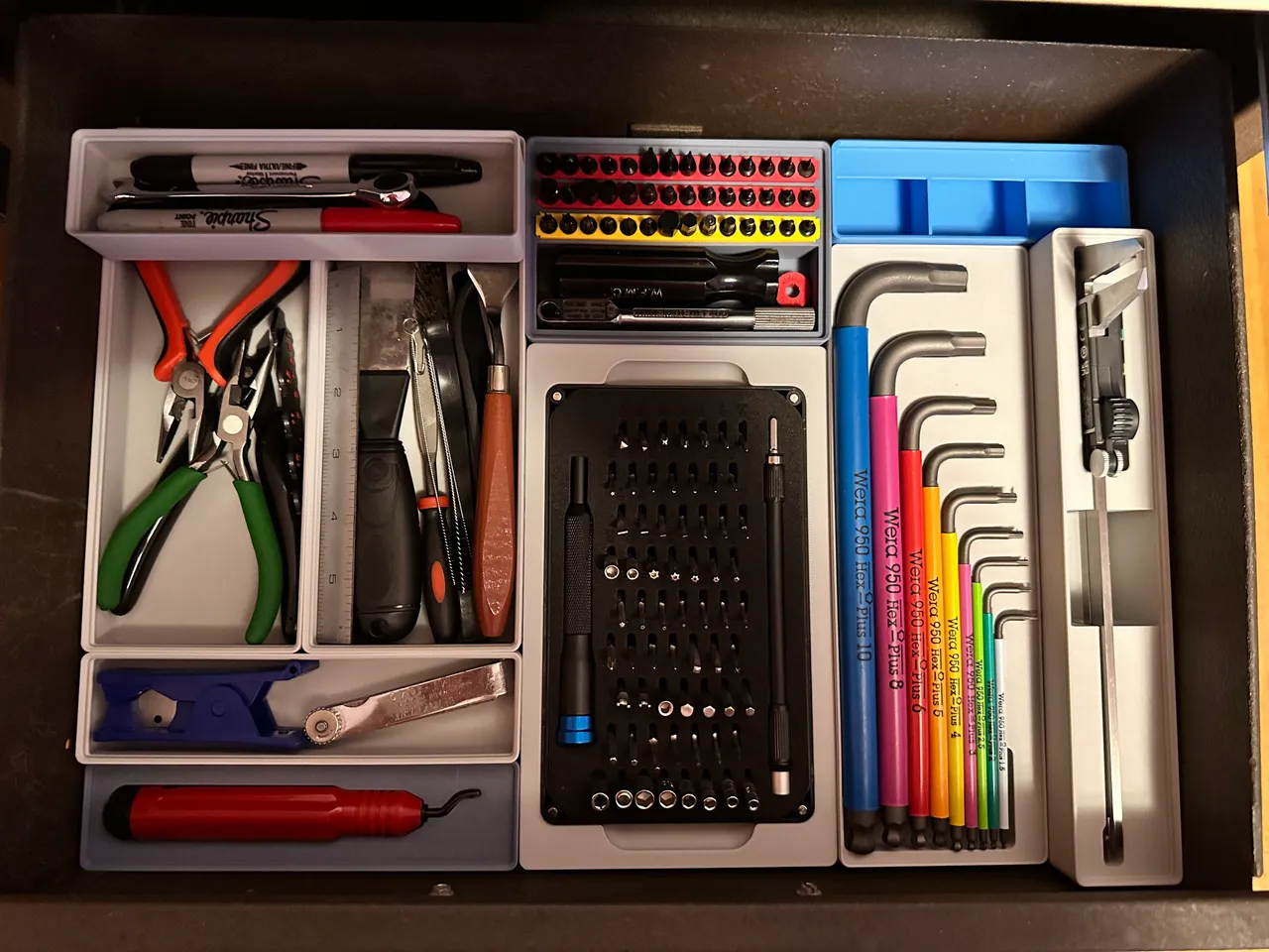 Super Deluxe Mini-Ratchet Set Gridfinity Holder by bonesupport