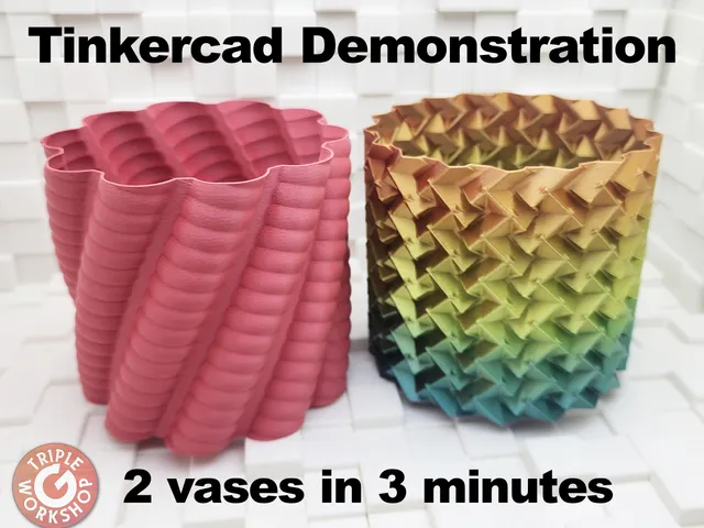 How to Make Spiral Vases - Tinkercad Demonstration
