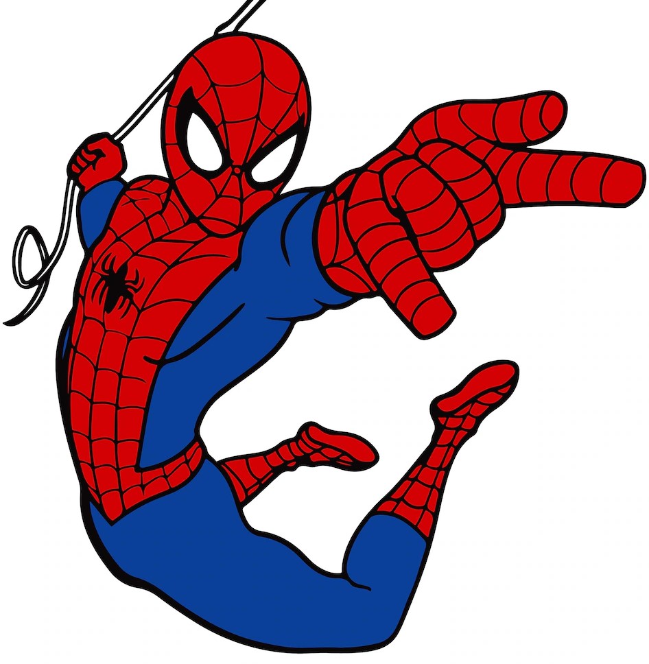 Spider Man For Color Printing - Wall Art By Techgems 