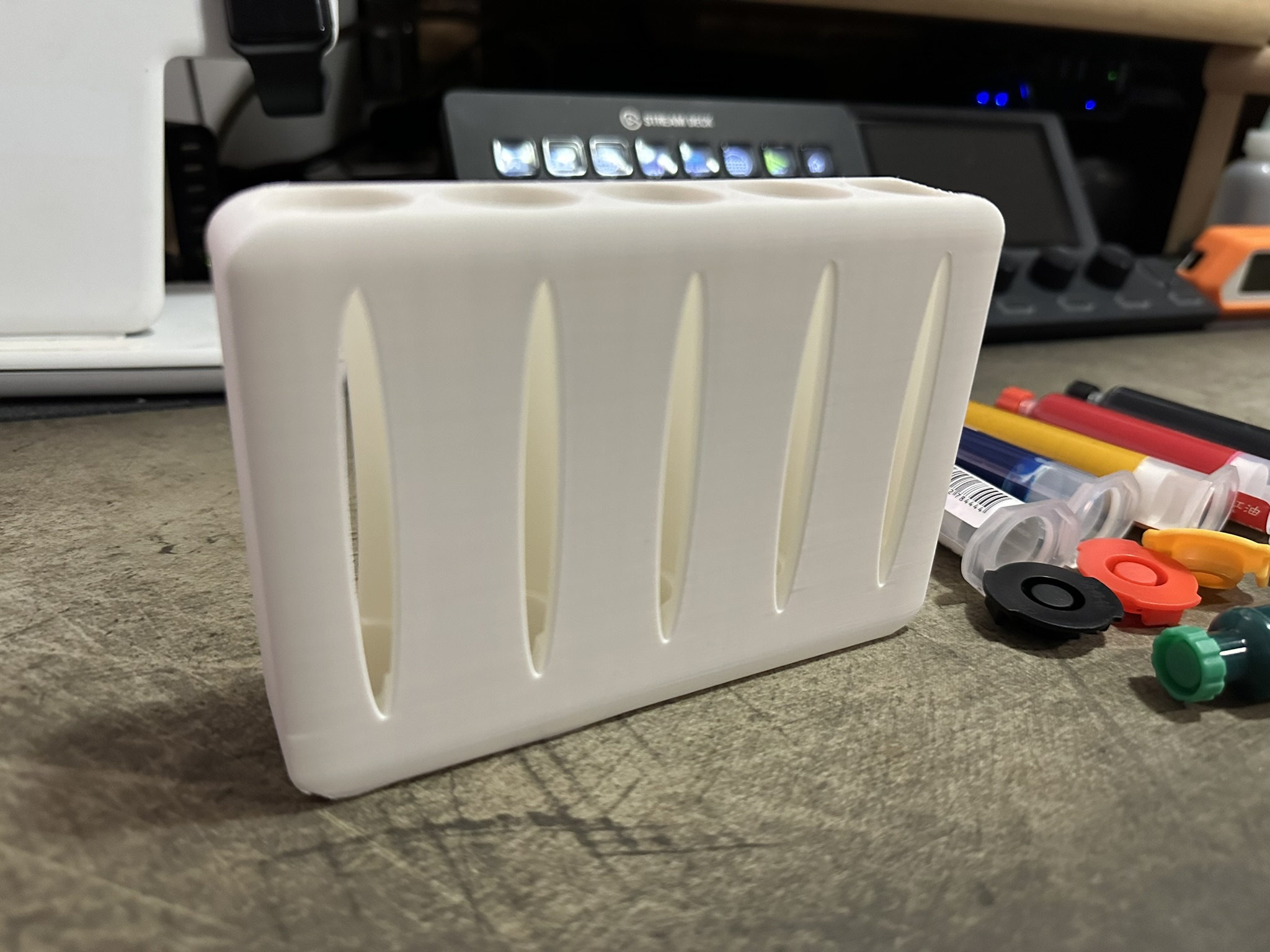 5Slot Syringe Holder for UV Solder Mask and Solder Flux Storage by