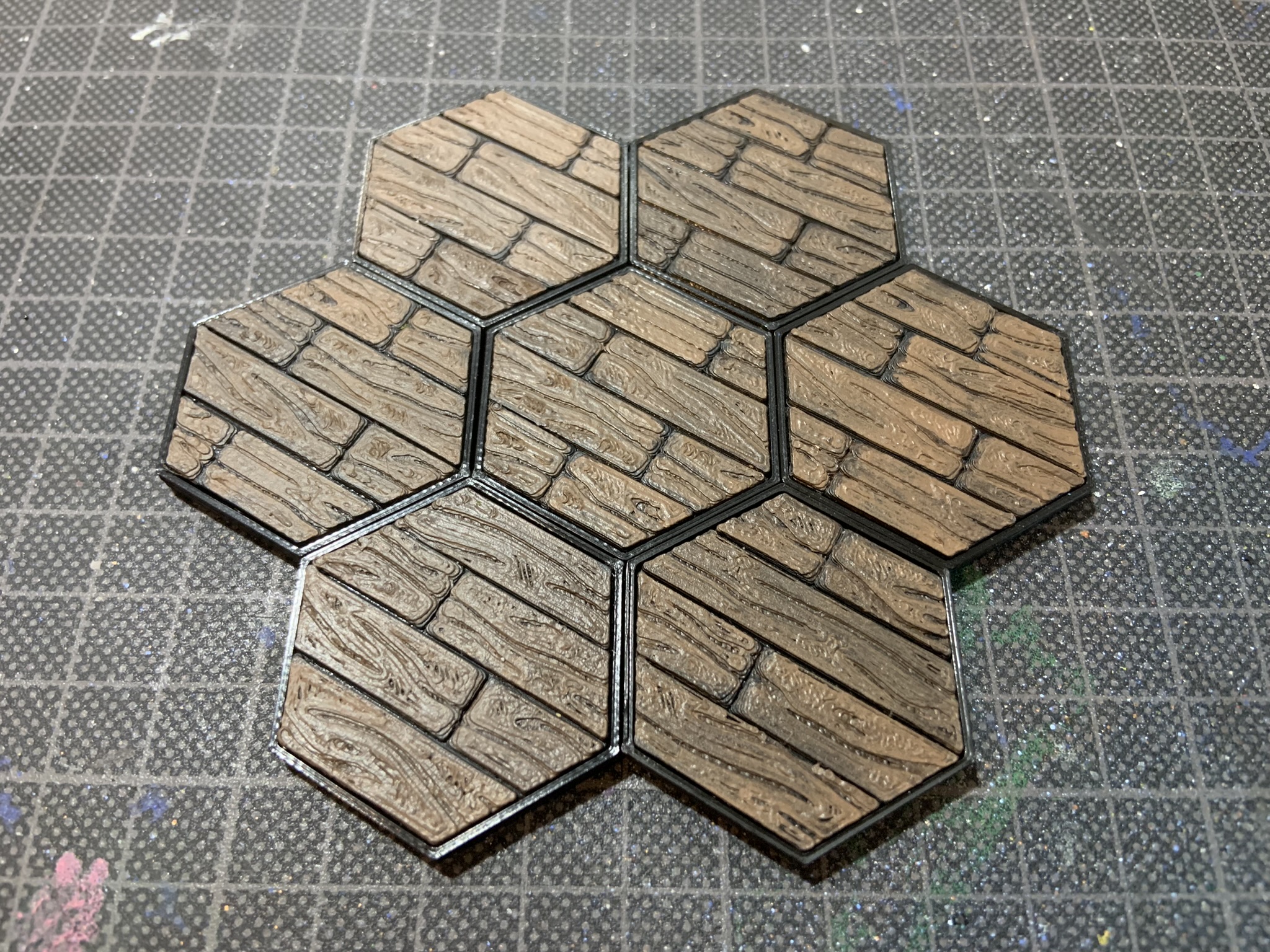 MagHex Floor Tiles Wood Planks