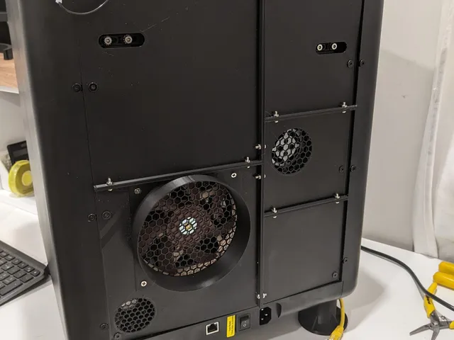Flashforge Adventurer 5M Pro Back Panel w/ 120mm fan grill