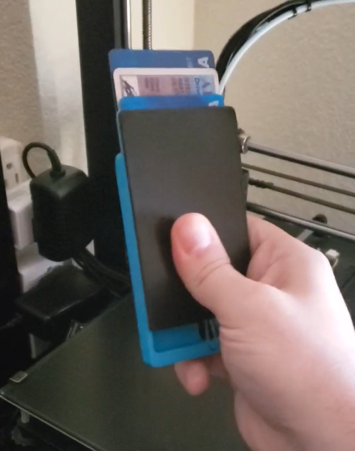 Slim Wallet - 5 card, sliding, mechanical, snapfit
