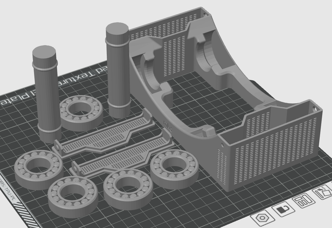 FULLY PRINTABLE DESSICANT CONTAINER WITH INTEGRATED SPOOL HOLDER FITS 5.8L RICEBOX