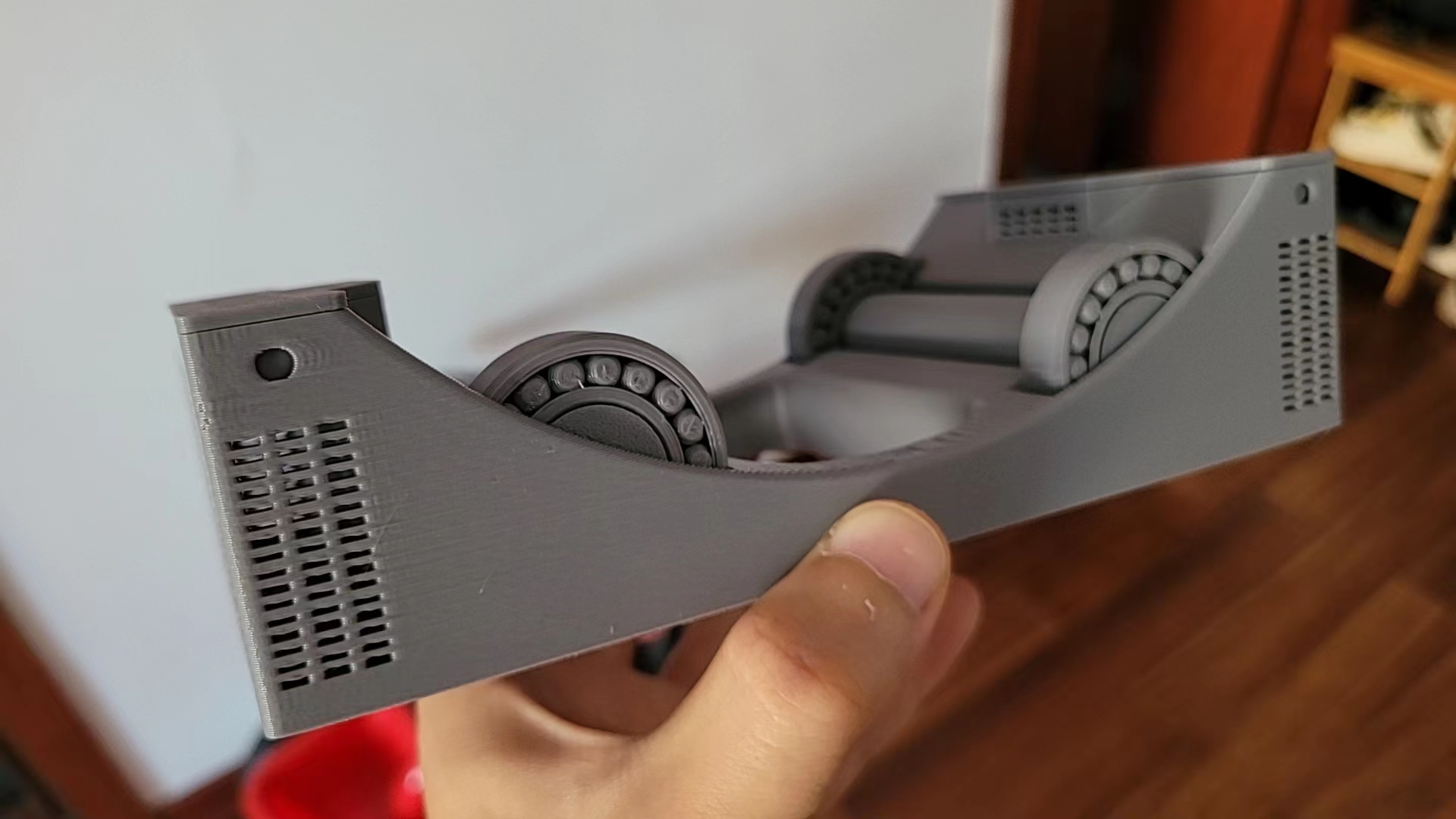 FULLY PRINTABLE DESSICANT CONTAINER WITH INTEGRATED SPOOL HOLDER FITS 5 