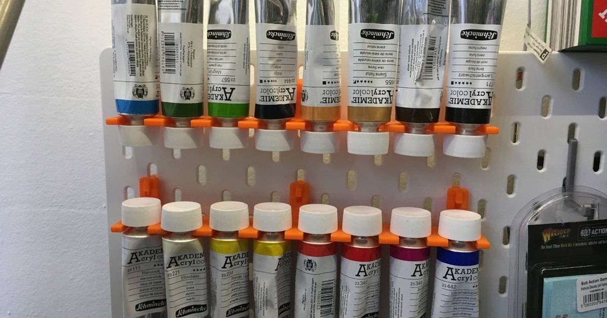 IKEA Skadis Acrylic Paint tube holder Schmincke by ThaliaFP Download