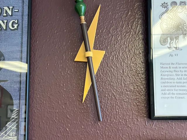 Basic Lightning Bolt Wall Mount for Wand