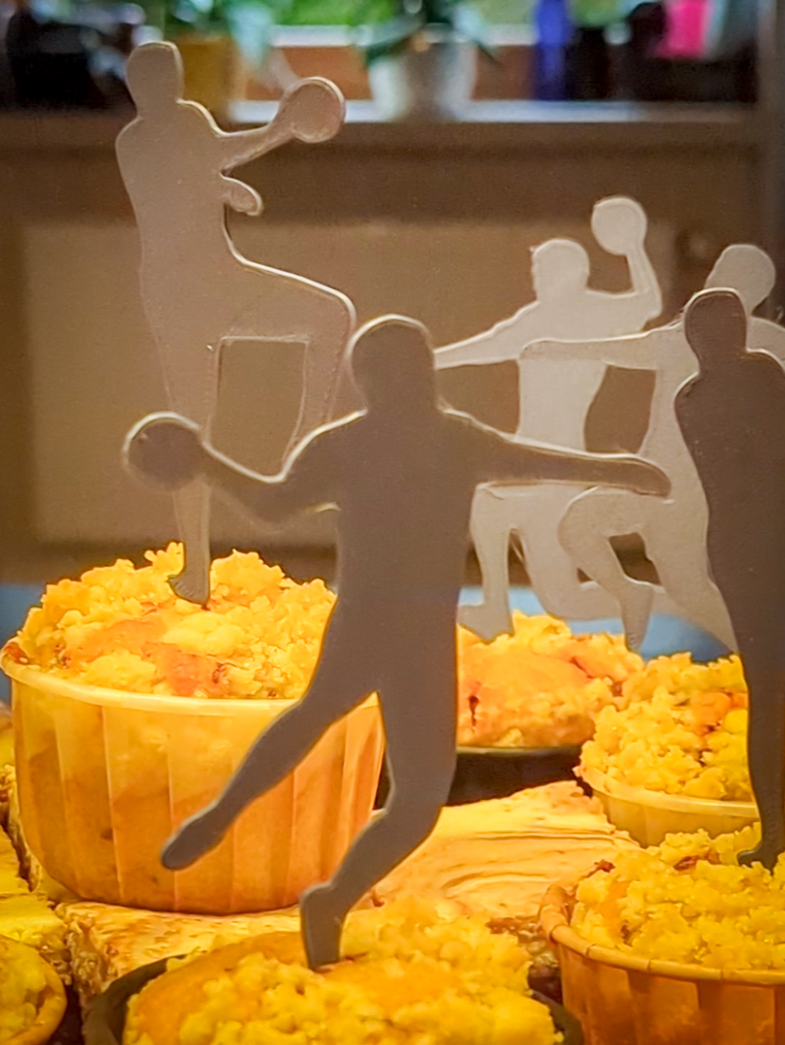 Muffin Topper Handball Silhouetten
