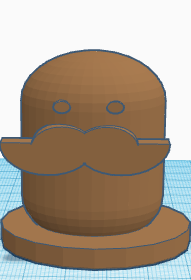 Board Game Piece : Moustache Man