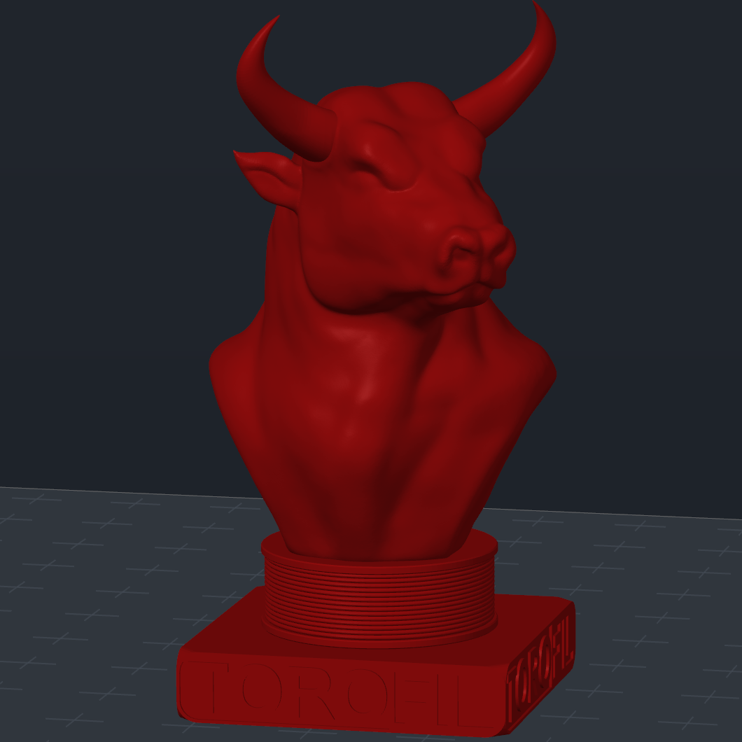 Toro3D Bull Bust Sculpture
