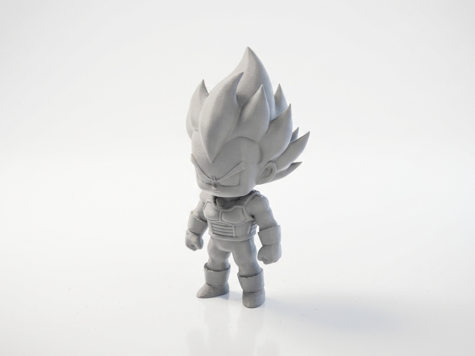 Chibi Angry Vegeta Figurine Cute Collectible 3D Printable