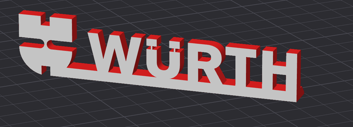 Würth Aufsteller / Logo / Schriftzug