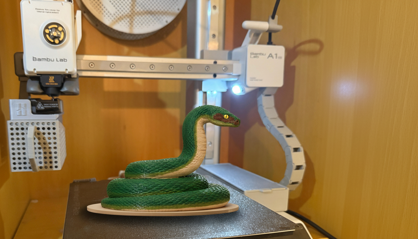 Constrictor Snake - Coiled Reptile Figure