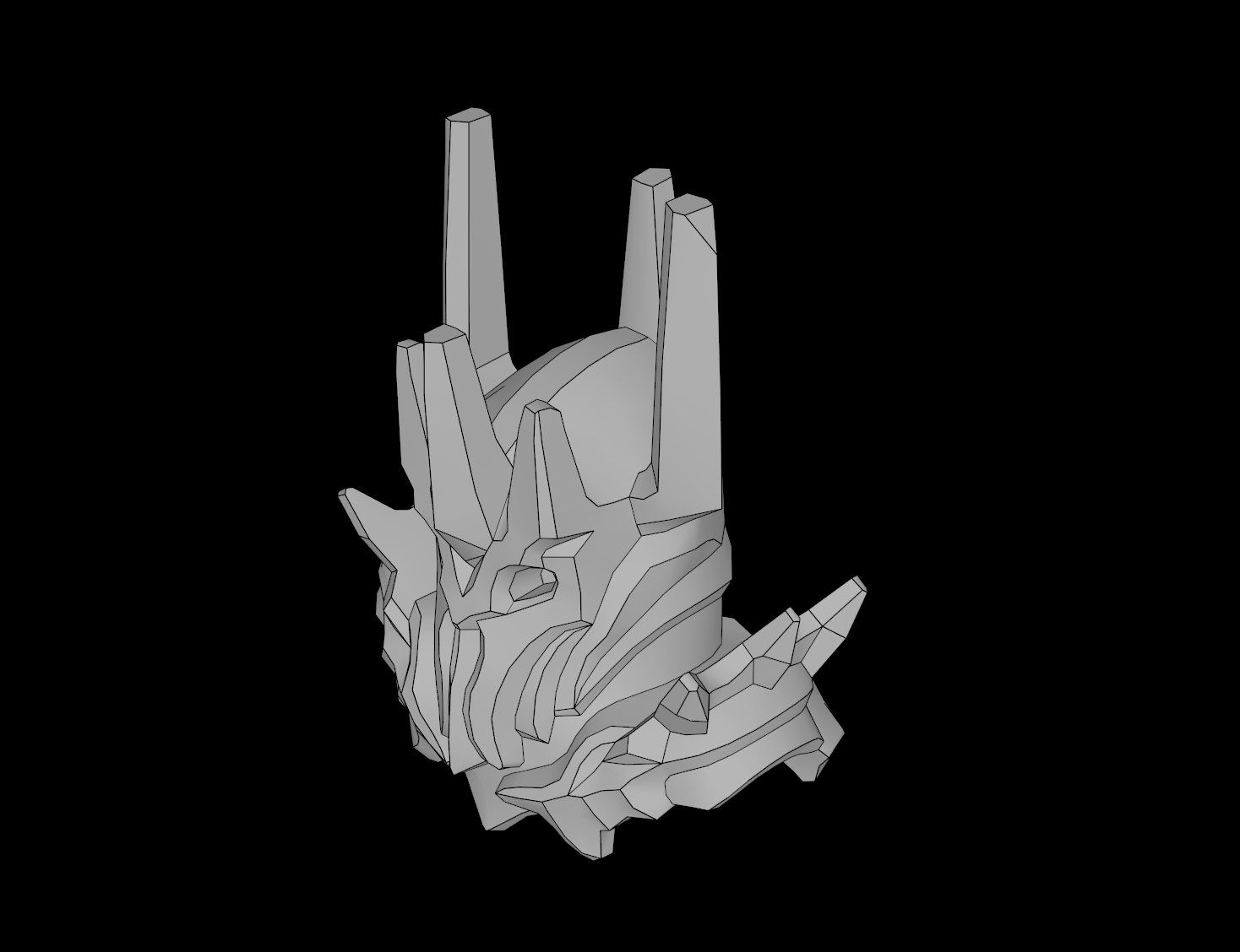 Lego Compatible (5639.dat) Minifig Helmet Mask with Shoulder Armor and Long Spikes