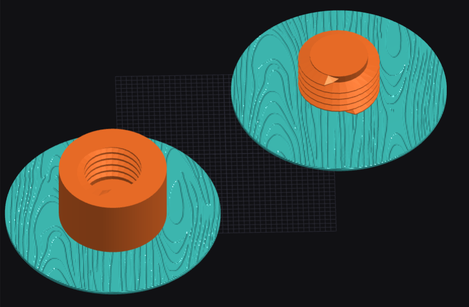 Prusament Spool wood texture and screw to put together