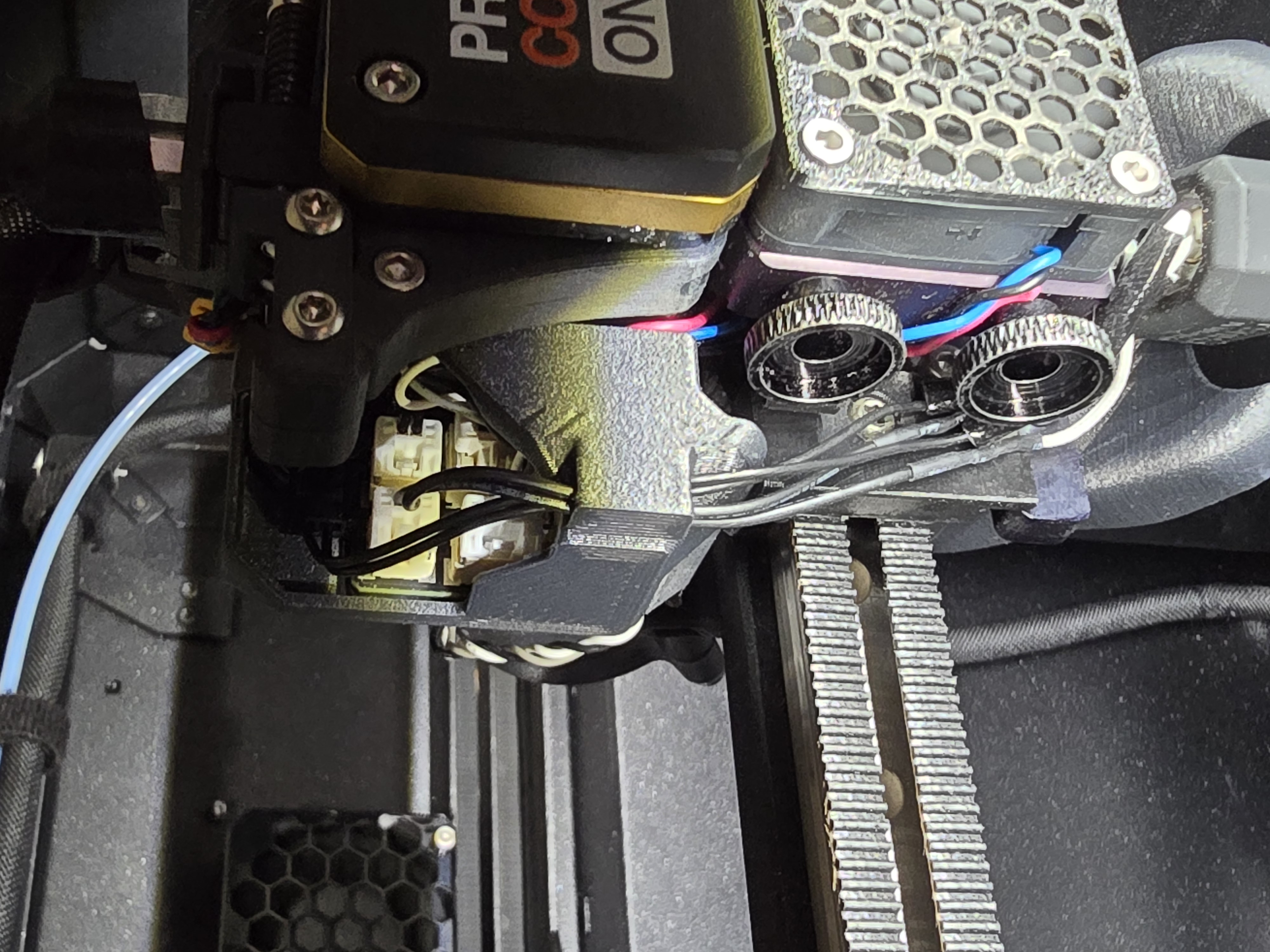 Core One Nextruder nozzle cable routing Hook Door