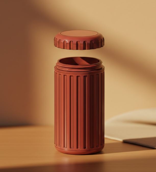Frasco con tapa  / Jar with lid
