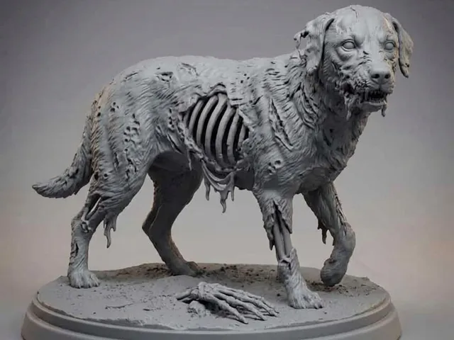 Zombie Dog Statue
