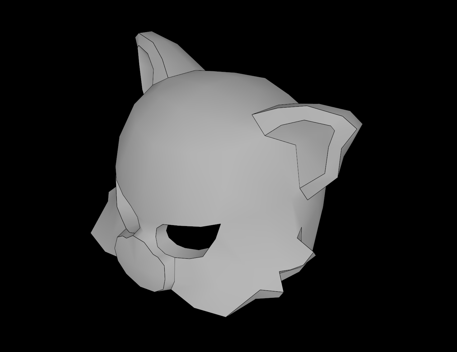 Lego Compatible (36112.dat) Minifig Headgear Mask Cat with Muzzle and Nose Pattern