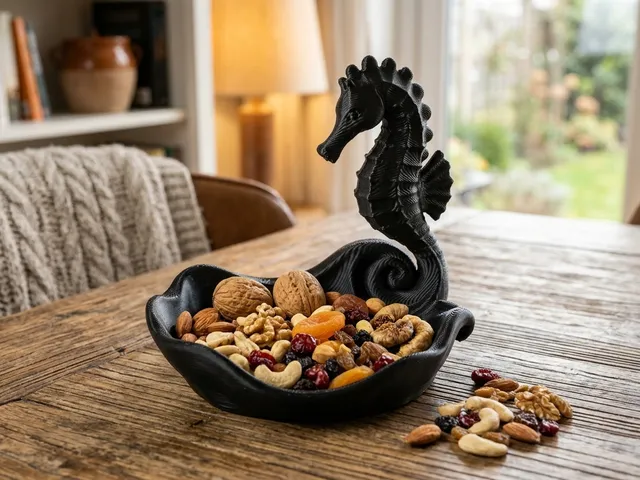 Elegant Seahorse Wave Tray – Nautical Decor