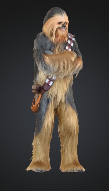 Furry Space Warrior – 4 Poses familia de Chewbacca
