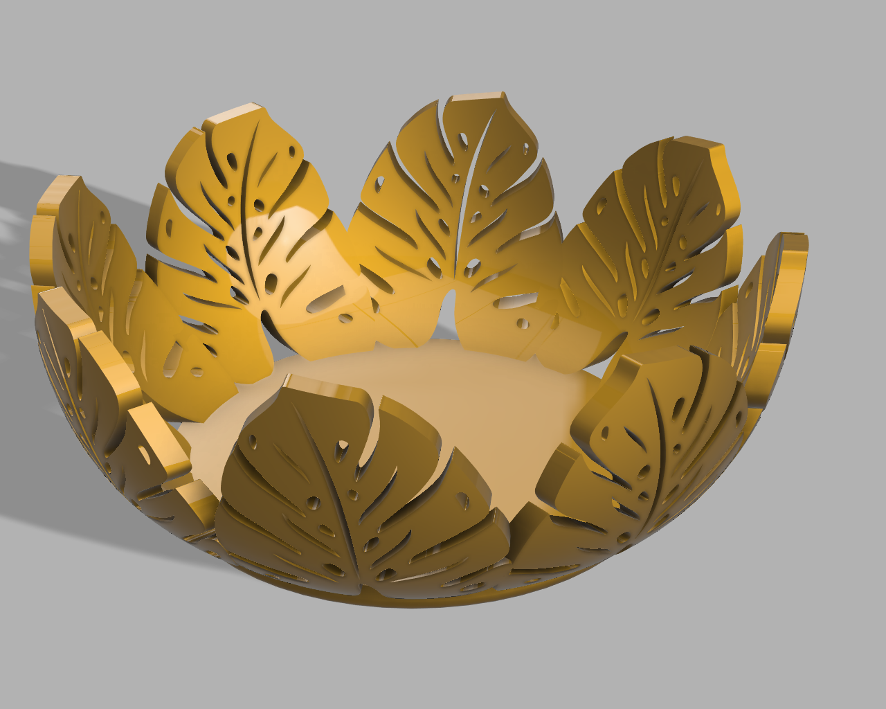 Miniatura 3 do modelo 3D monstera bowl