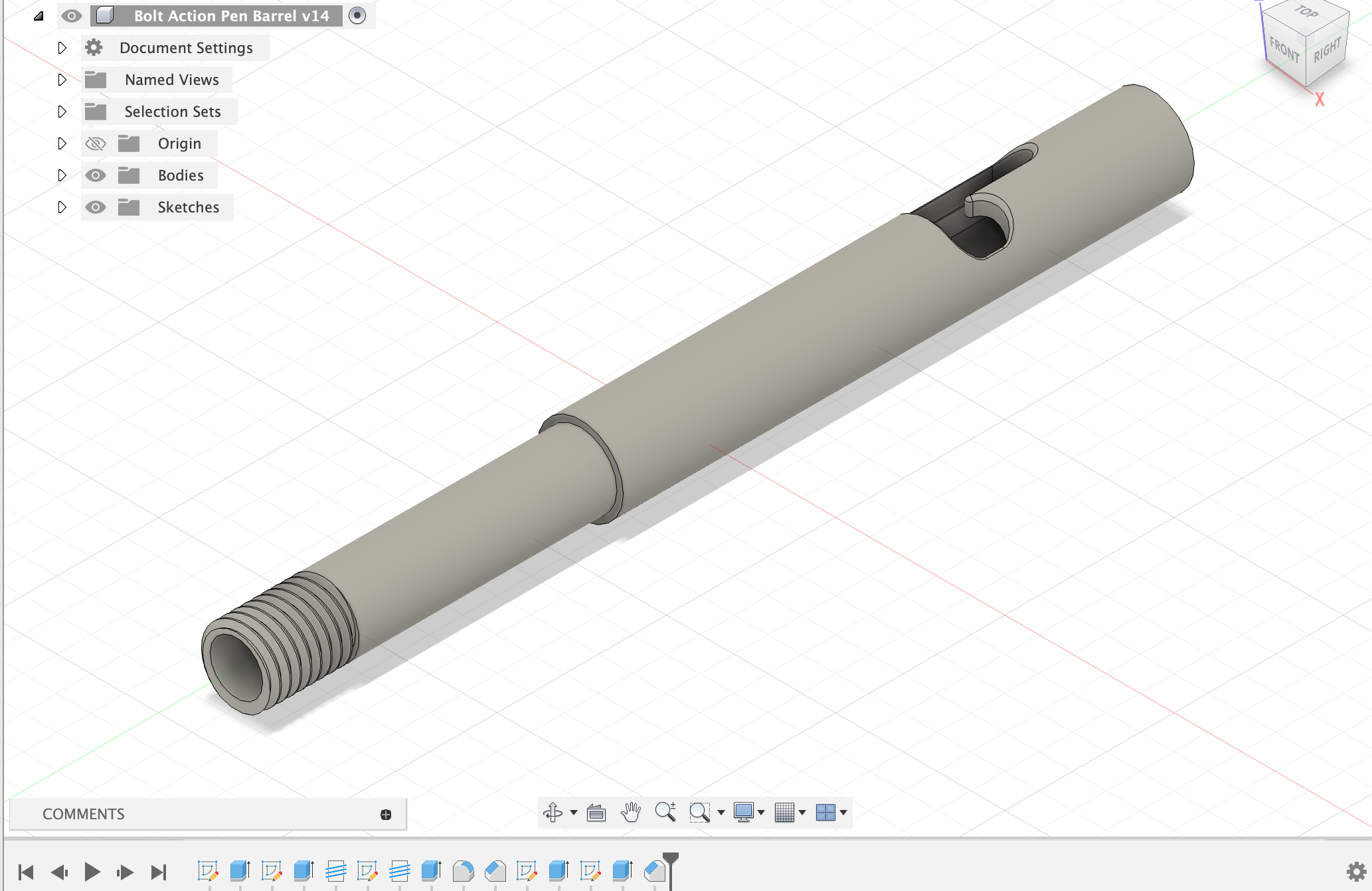 Bolt action pen