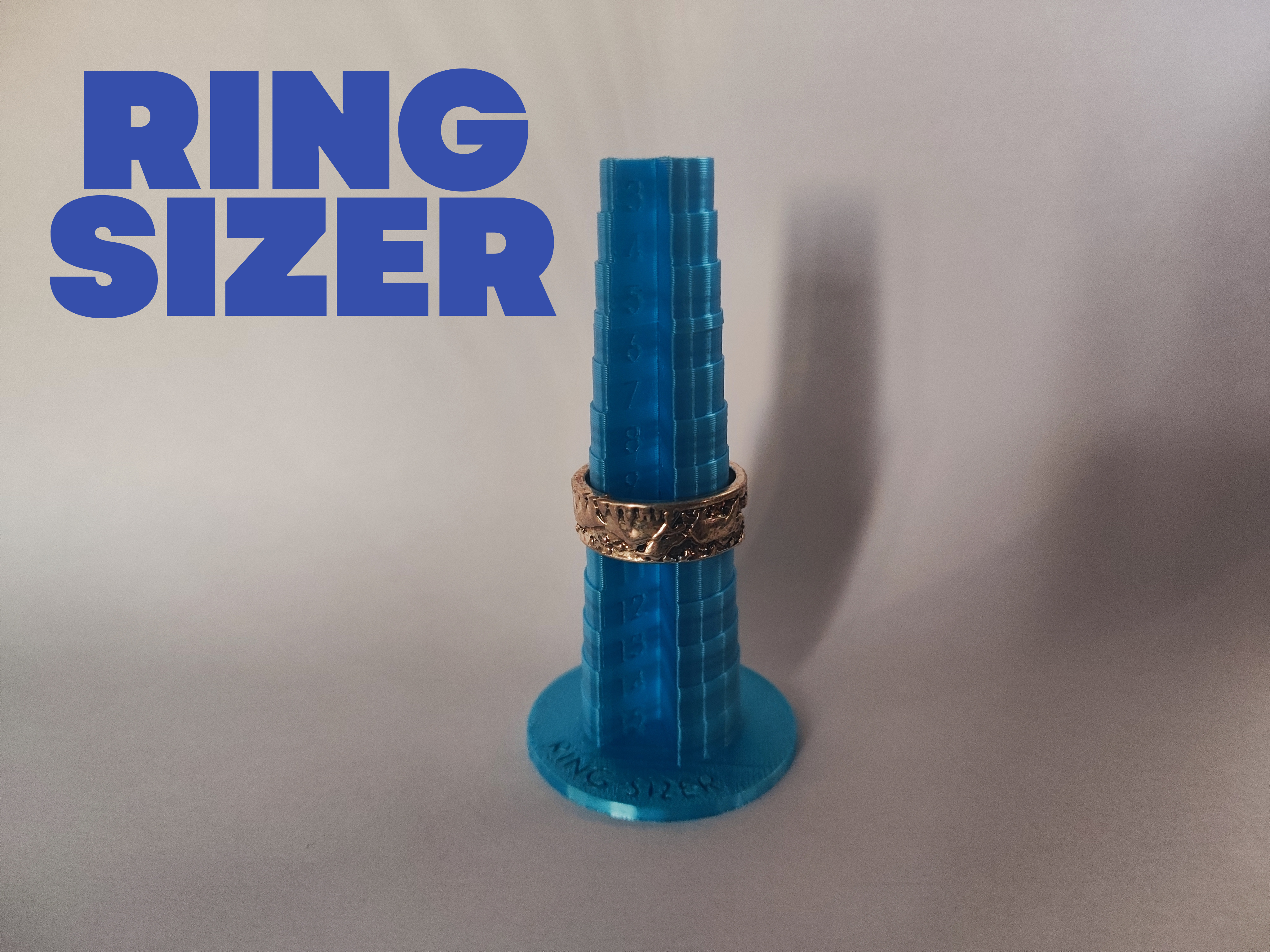Ultimate Ring Sizer Cone (US 3–15, Labeled)
