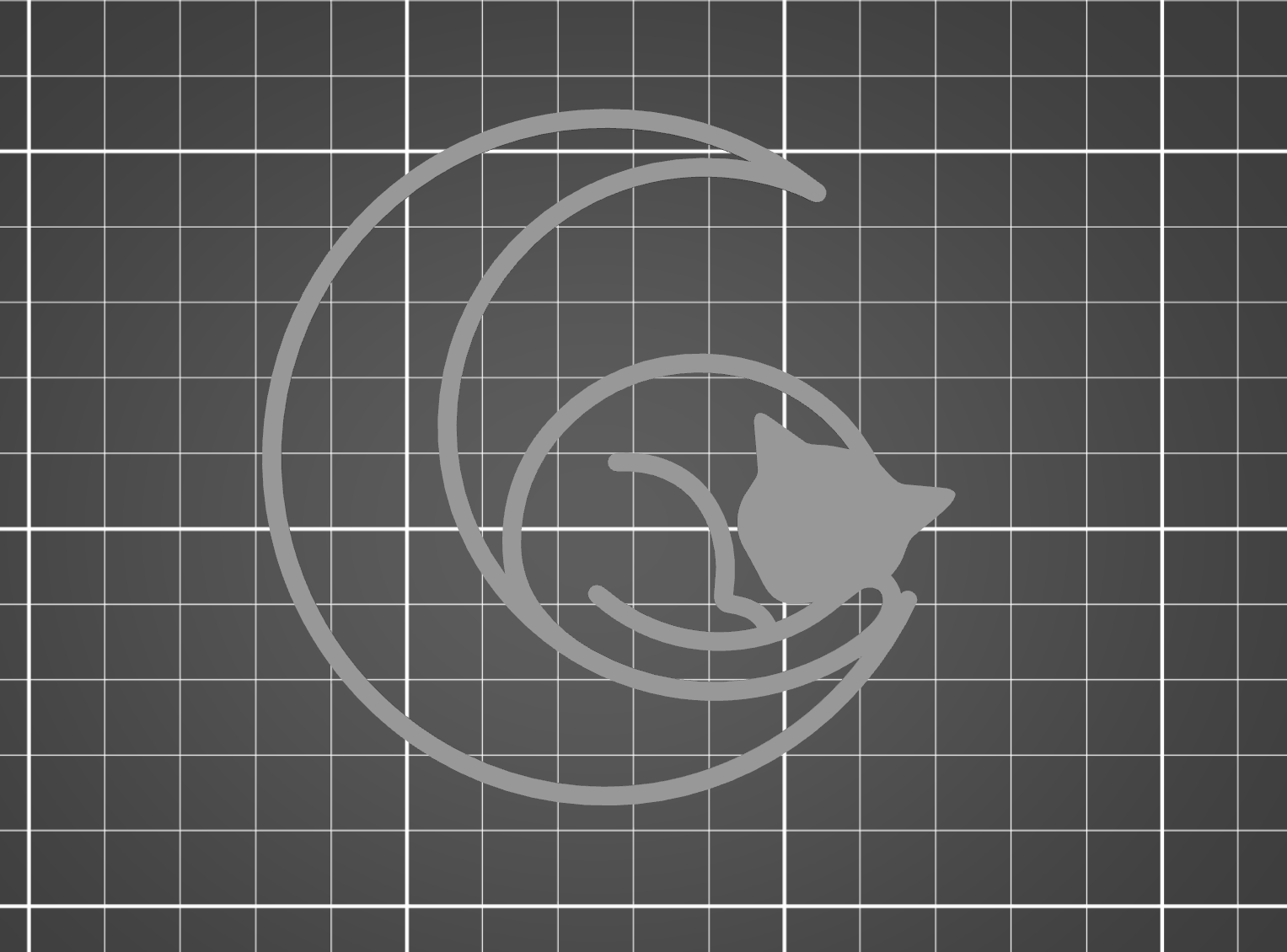 Sleeping Cat on Crescent Moon – Minimalist Wall Art & Decor