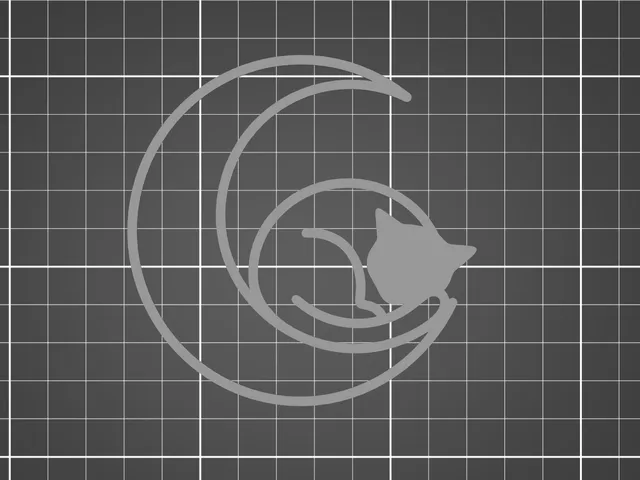 Sleeping Cat on Crescent Moon – Minimalist Wall Art & Decor