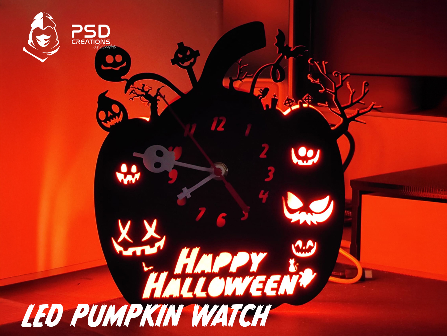 LED Halloween Pumpkin Watch V2