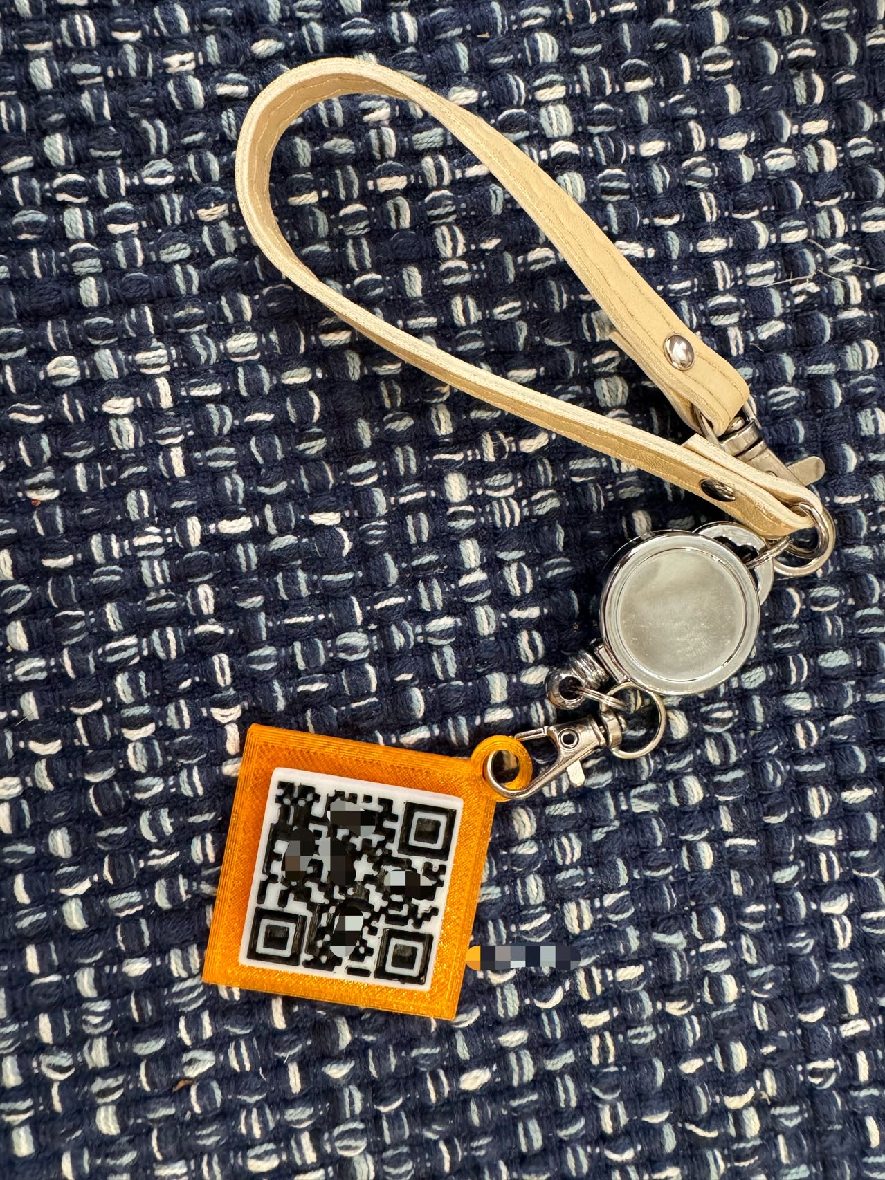 QR-code keychain base