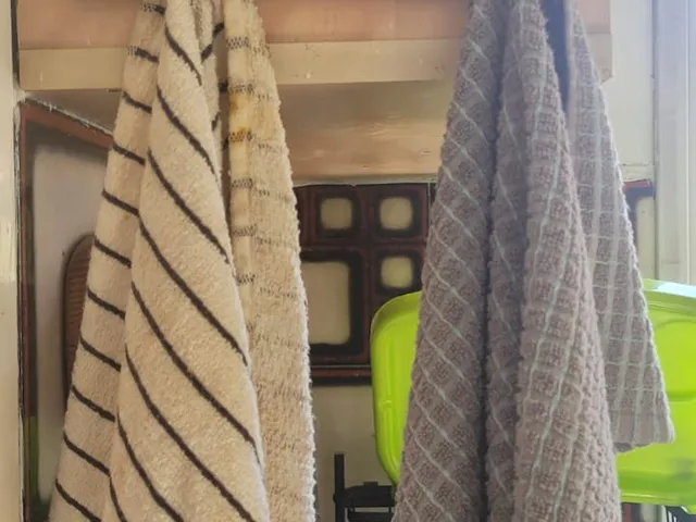 Towels hanger with hebrew word for towels "MAGAVOT"