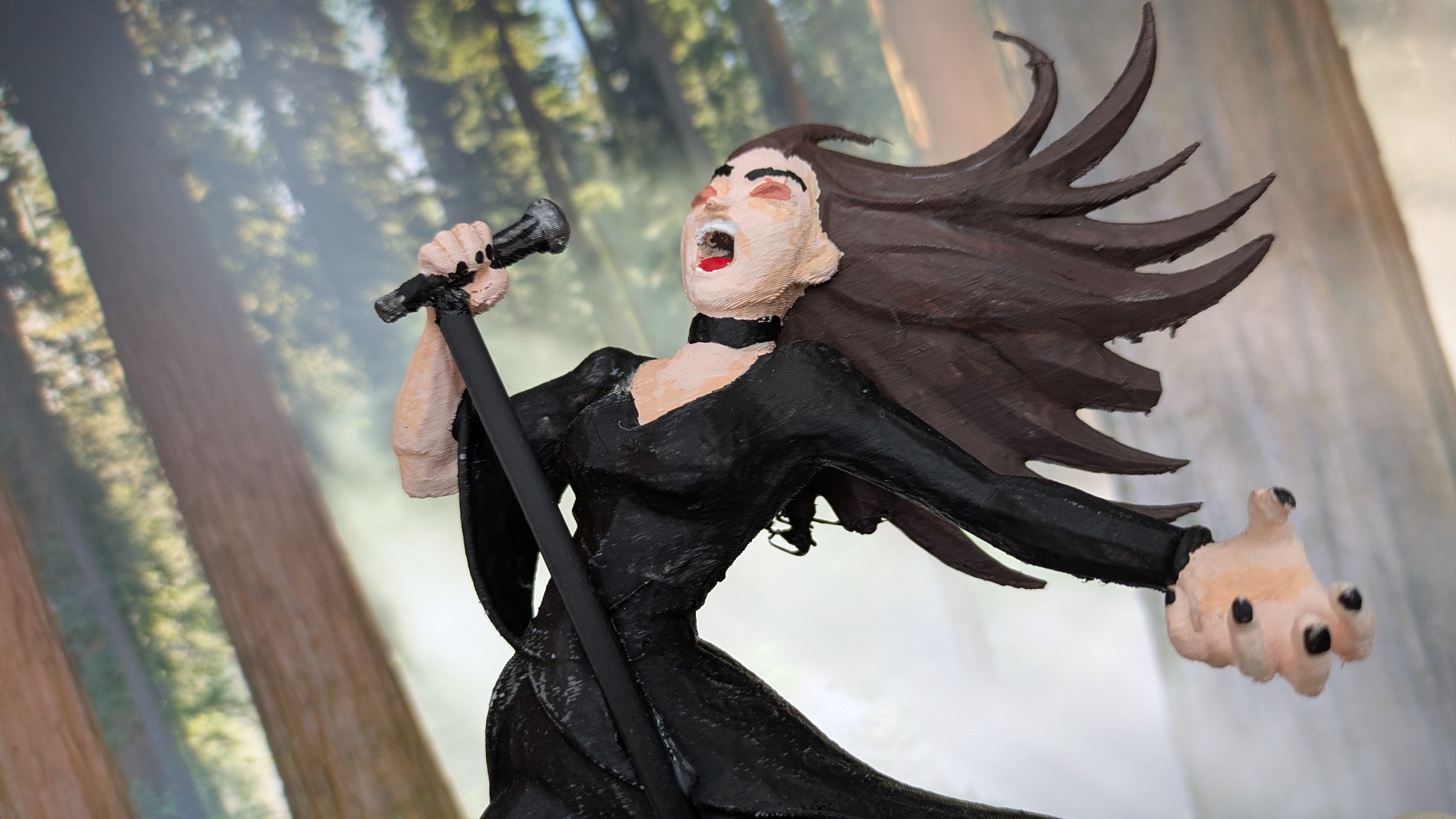 Gothrock singer extreme pose