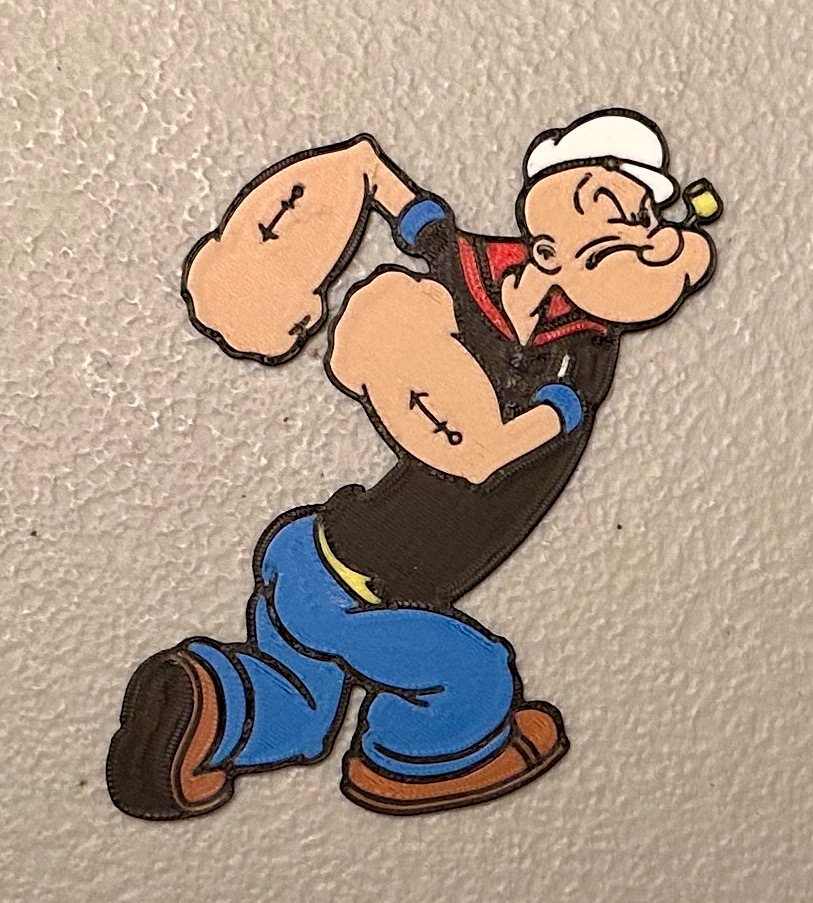 Multicolor Popeye Magnet