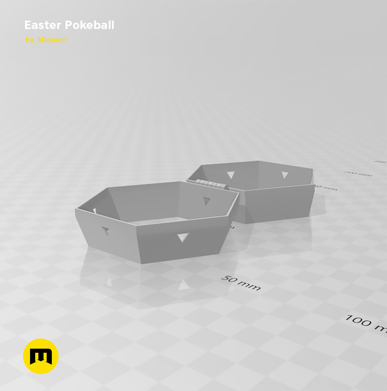 Miniatura 11 do modelo 3D Pokeball Easter Egg Box Decoration