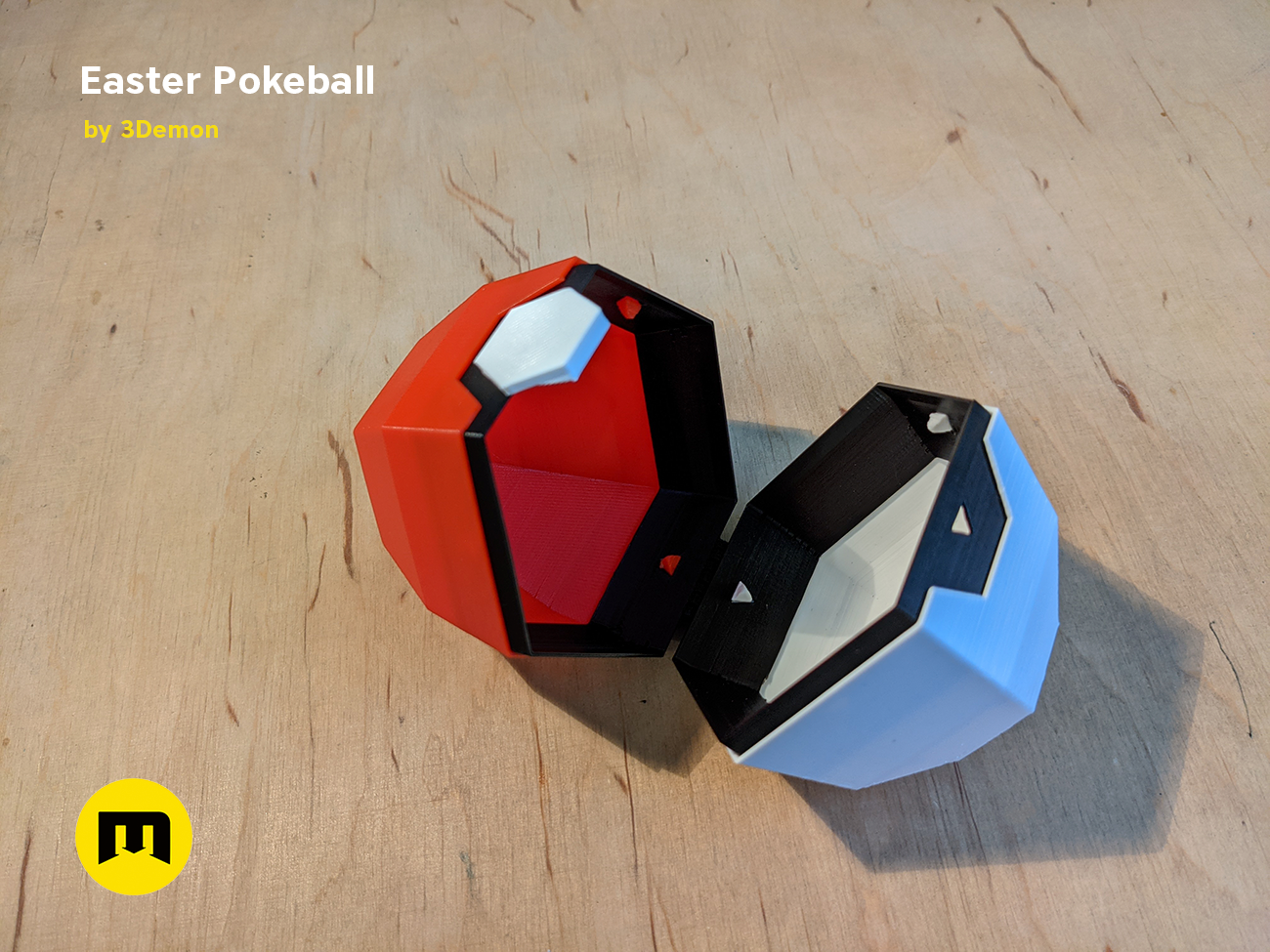 Pokeball Easter Egg Box Decoration by 3Demon | Download free STL model ...