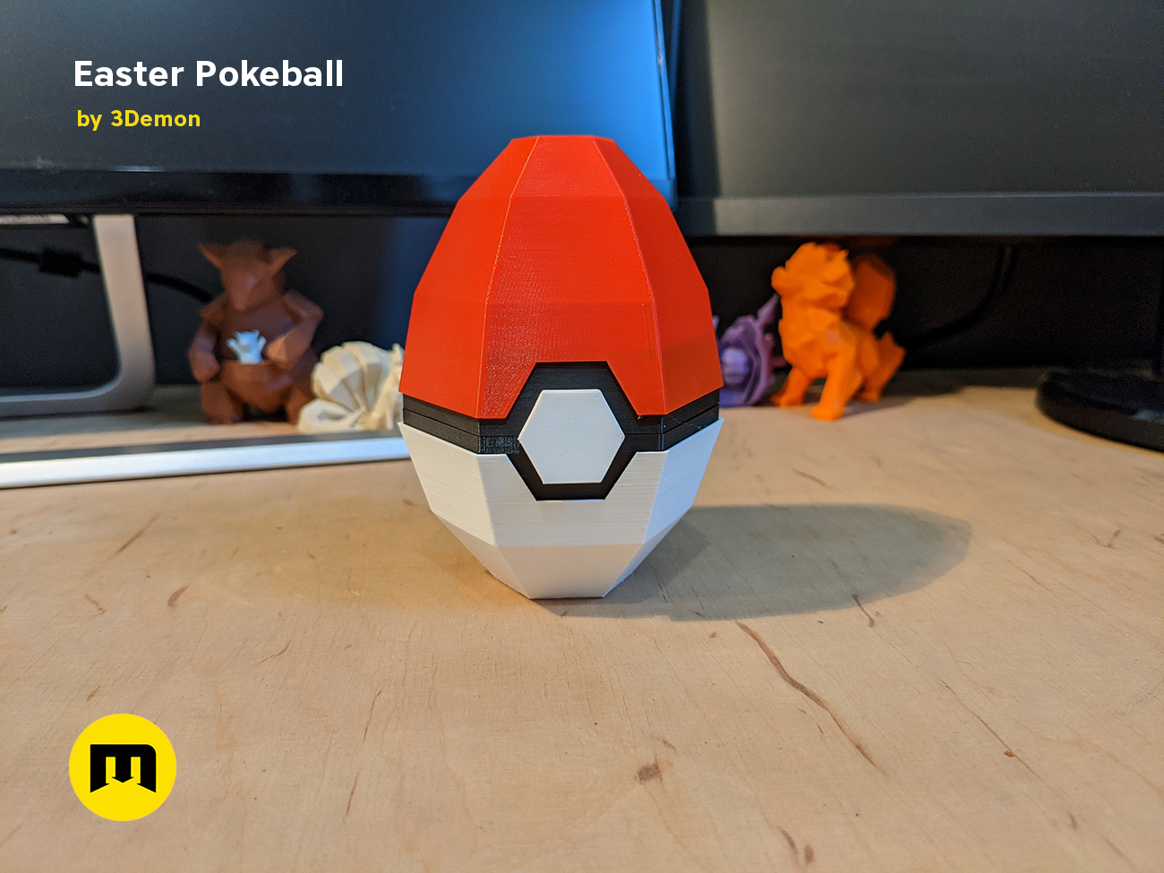 Miniatura 17 do modelo 3D Pokeball Easter Egg Box Decoration