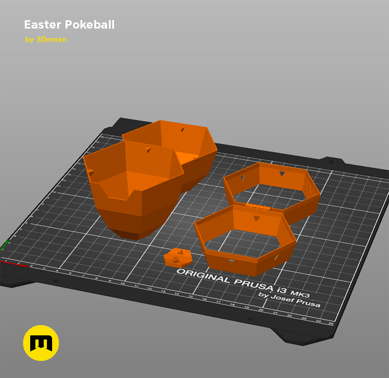 Miniatura 4 do modelo 3D Pokeball Easter Egg Box Decoration