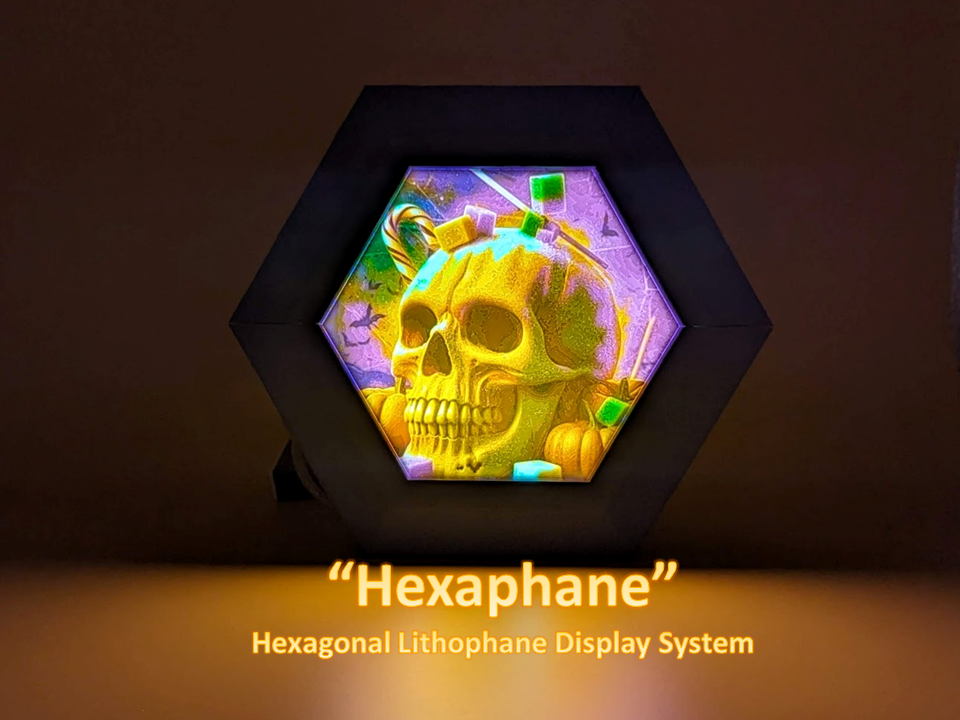 "Hexaphane" Display System With Halloween Scenes