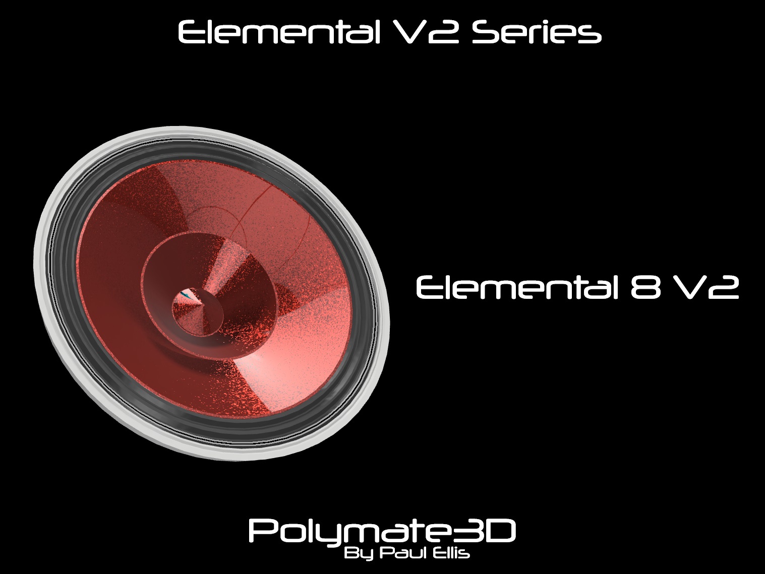 Elemental 8 V2.1 - 8cm 3D Printed Speaker Driver