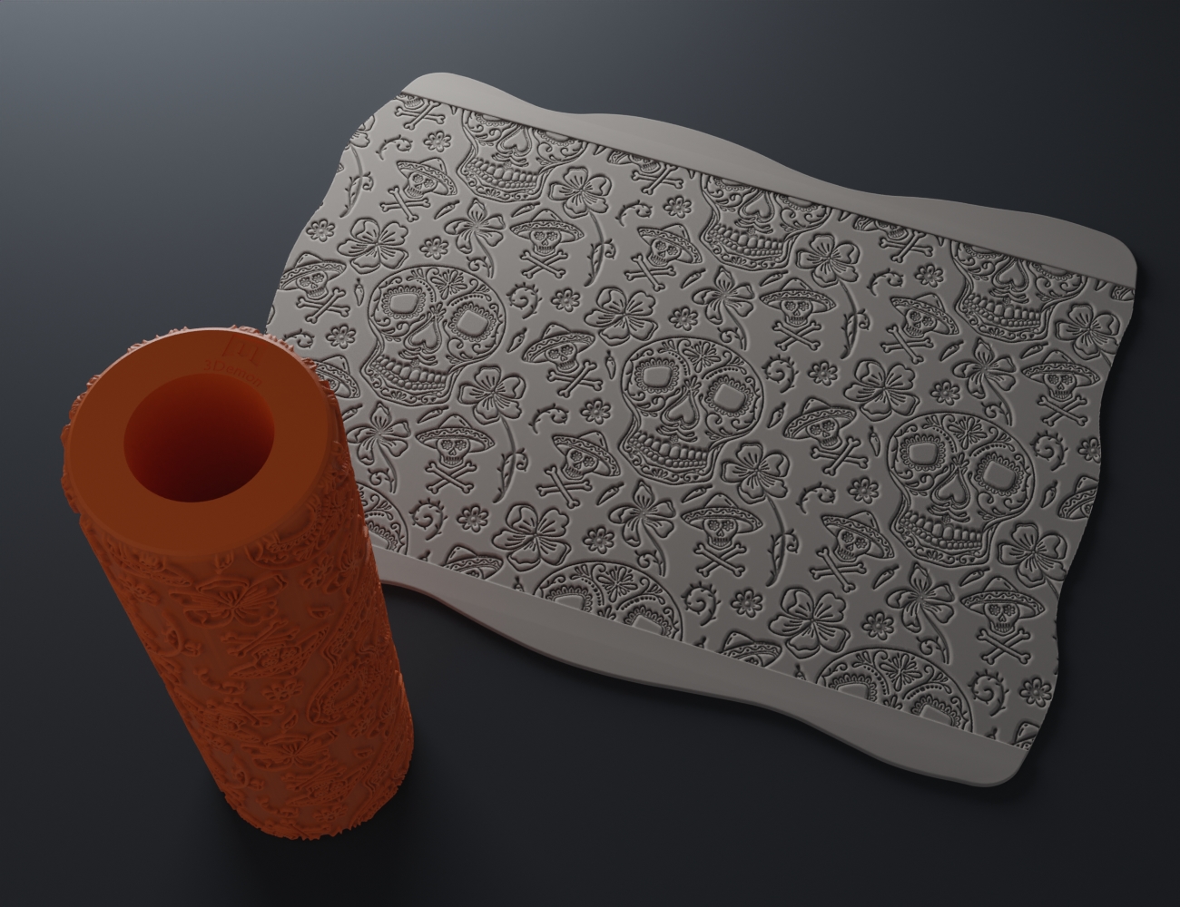 Leopard Print Texture Roller Polymer Clay Roller Fondant Roller 