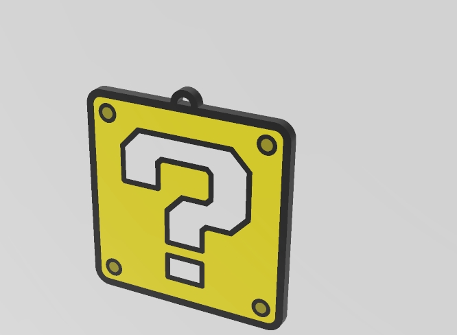 question box keychain
