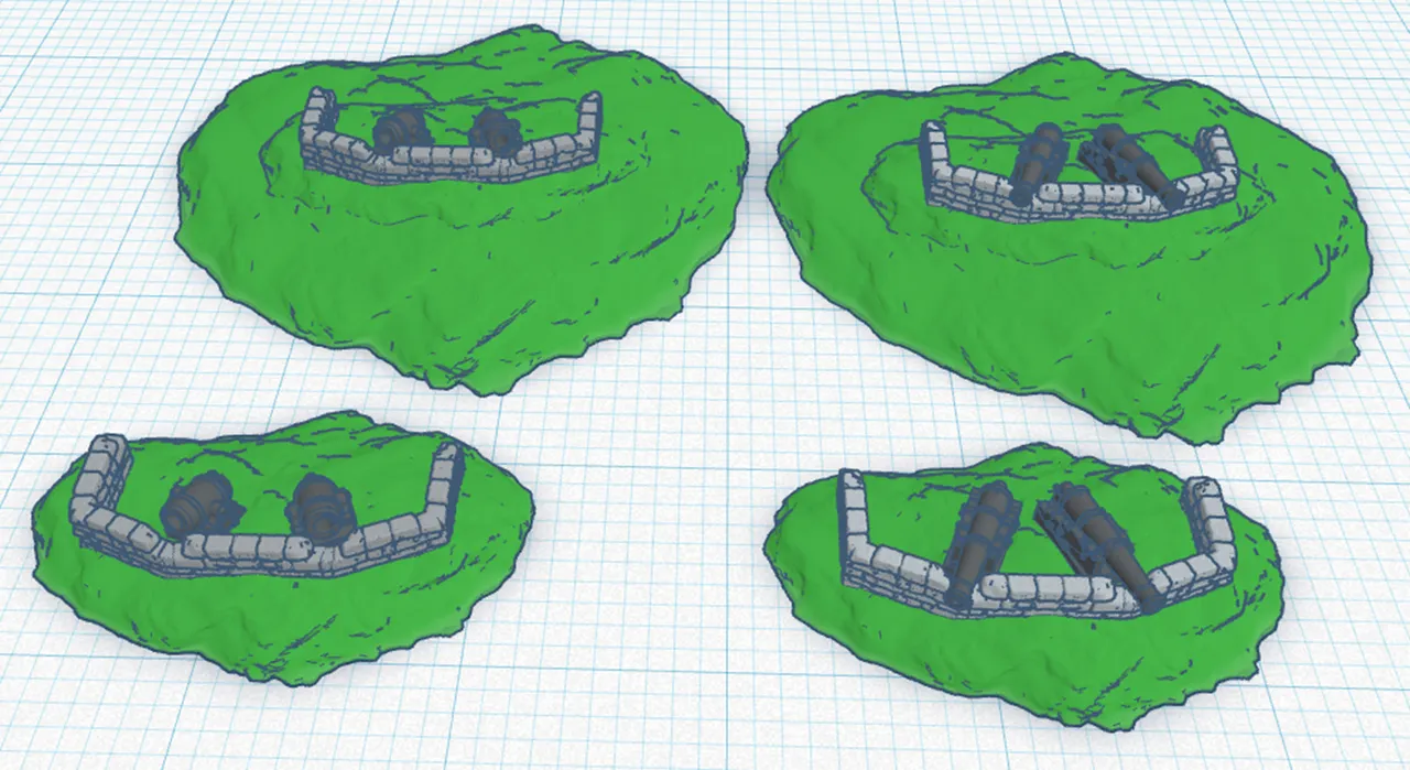 Mantic Armada Fortifications Emplacements by TigerTone