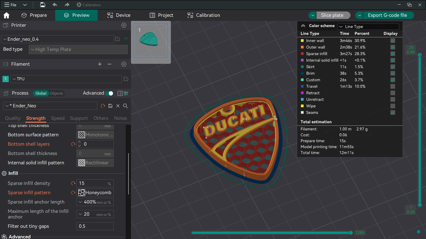 Miniatura 2 do modelo 3D Ducati keychain