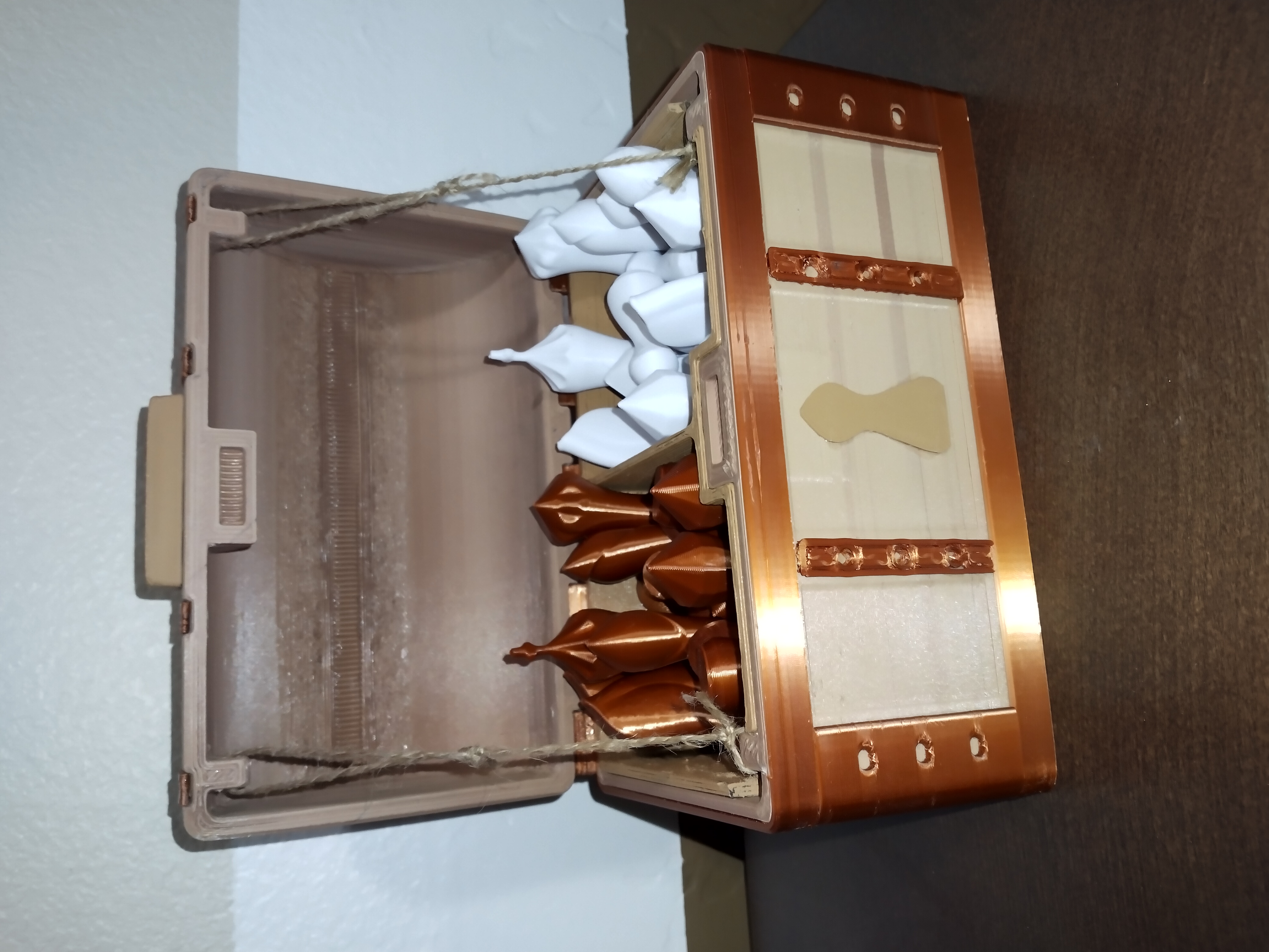 Wooden Chess Treasure Chest